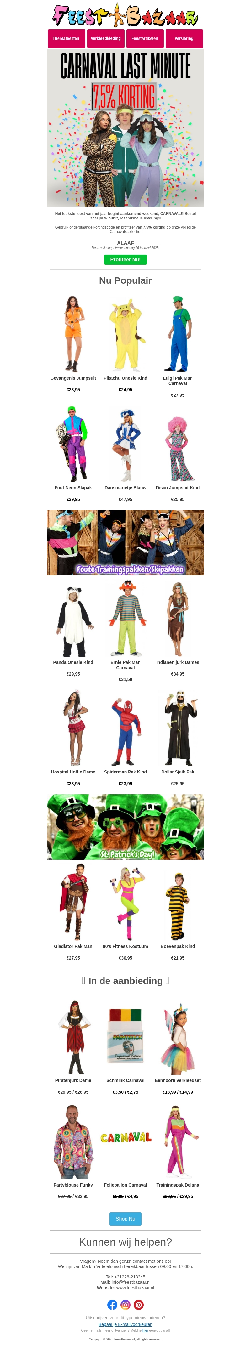 Last-Minute Carnavalskleding shoppen🥳 Last-Minute Carnavalskleding shoppen🥳