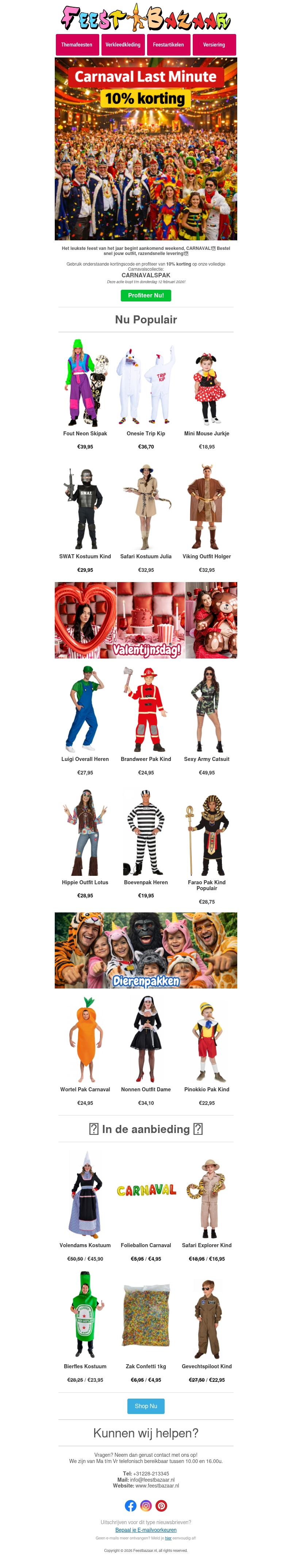 Last-Minute Carnavalskleding shoppen🥳 Last-Minute Carnavalskleding shoppen🥳