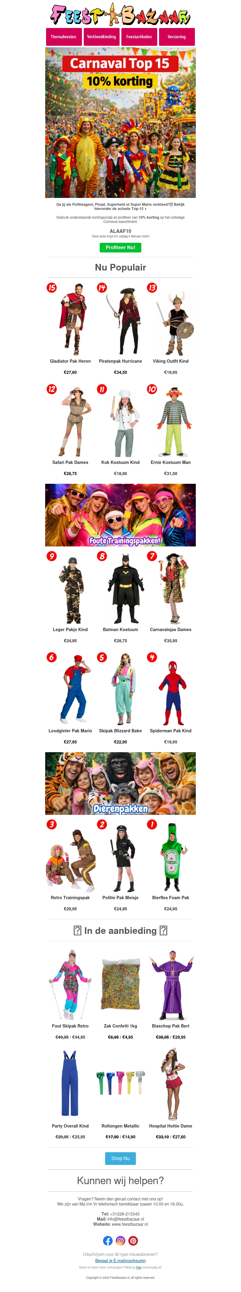 DΓ© Top-15 Carnaval Must Haves van 2026!π DΓ© Top-15 Carnaval Must Haves van 2026!π