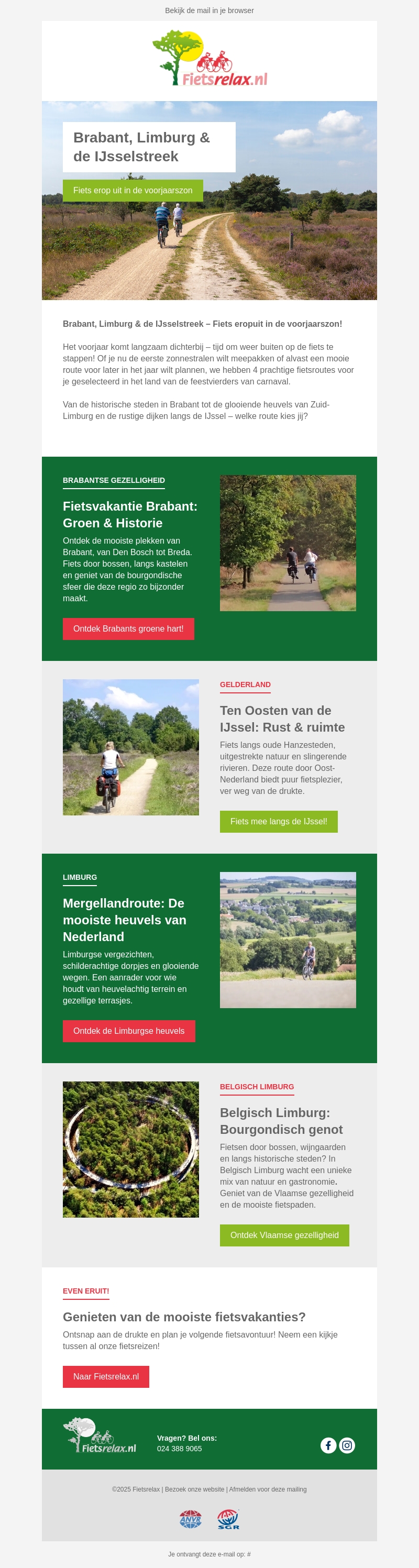 Fietsplezier in het land van de feestvierders! Fietsplezier in het land van de feestvierders!