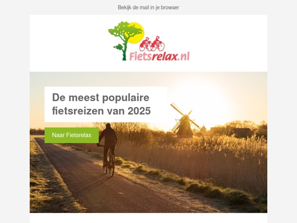 Fijne feestdagen! Dit waren onze populairste fietsvakanties