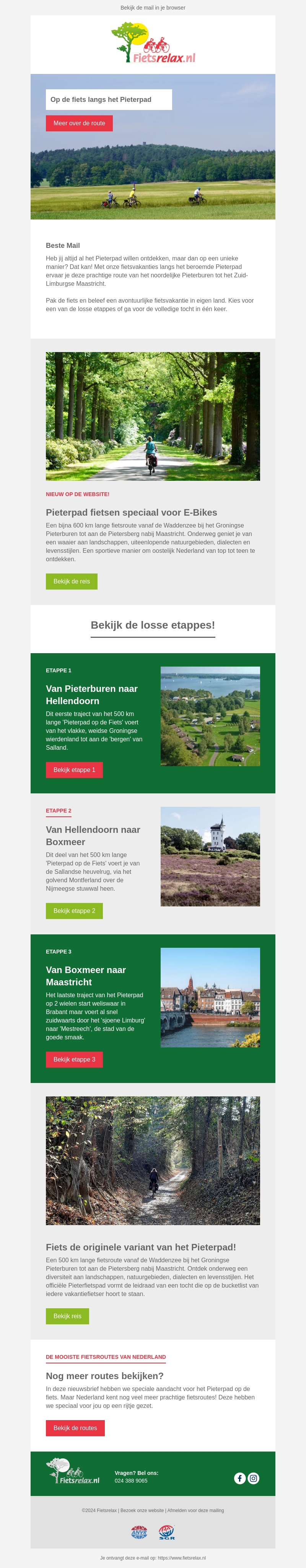 Verken het Pieterpad op de fiets Verken het Pieterpad op de fiets