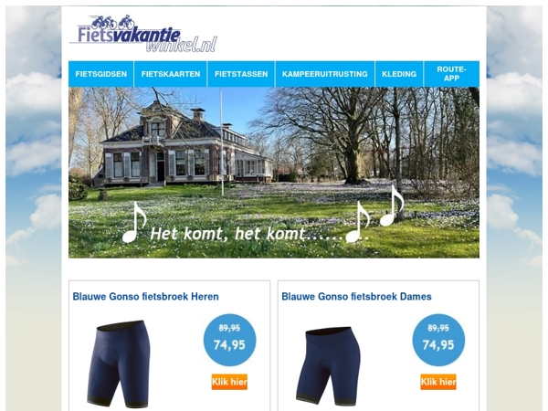 Fietsvakantienieuws bijna maart