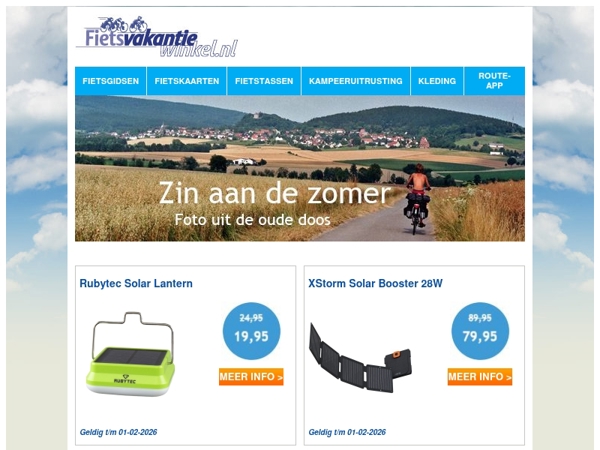 Fietsvakantienieuws Januari 2026