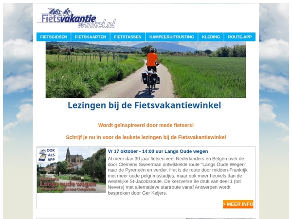 Lezingen dit najaar bij de Fietsvakantiewinkel