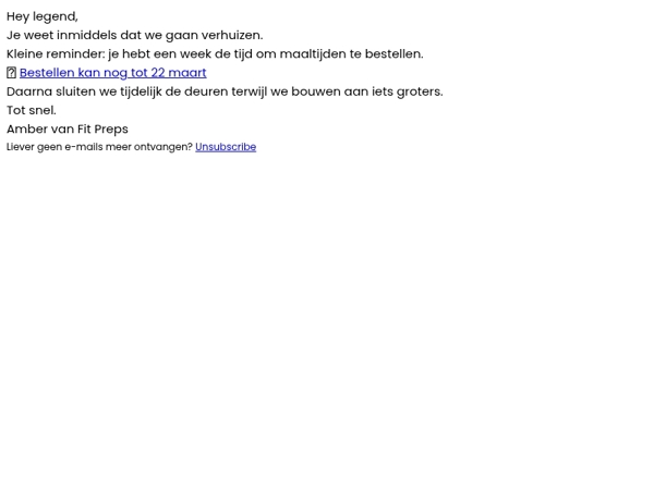 Belangrijke reminder