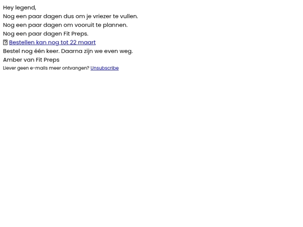 Final countdown: nog 4 dagen