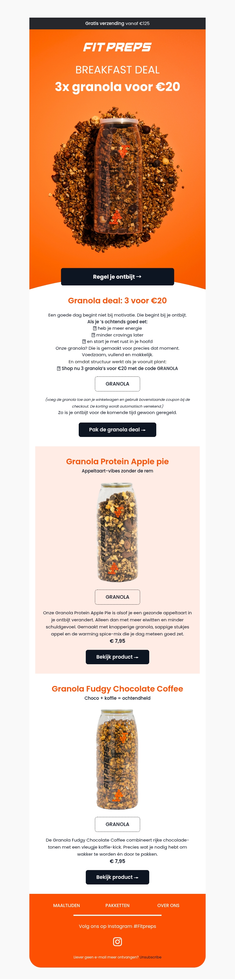 Granola deal 🍽️ 3 voor €20 Granola deal 🍽️ 3 voor €20
