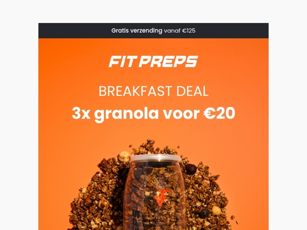 Granola deal 🍽️ 3 voor €20