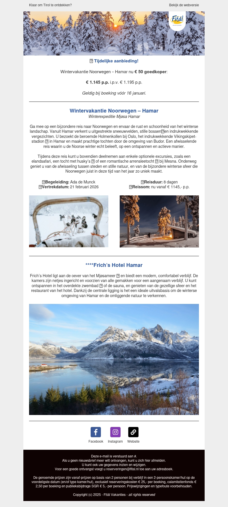 Winteraanbieding Noorwegen - Hamar ❄️ Winteraanbieding Noorwegen - Hamar ❄️