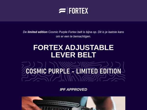Fortex Belt: Limited Edition Cosmic Purple 🔥