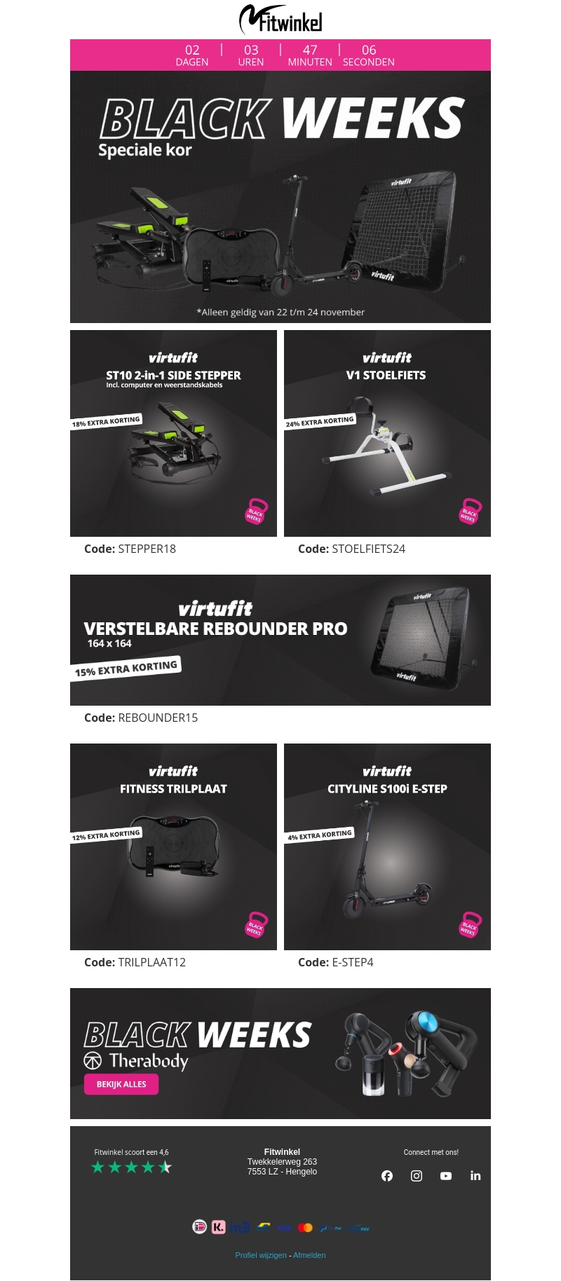 π€ Exclusieve Black Weeks kortingscodes! π€ Exclusieve Black Weeks kortingscodes!