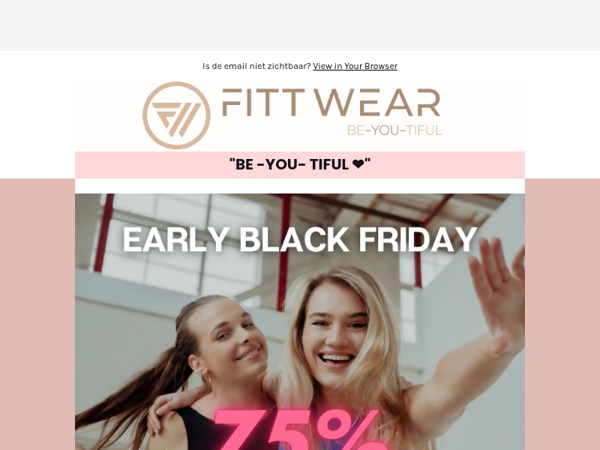 🖤oké dit is wild: tot -75% korting bij FITT Wear