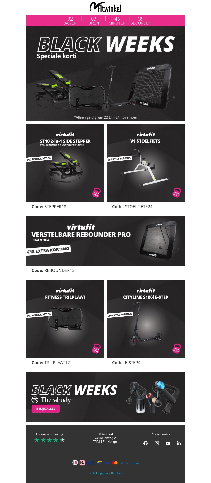 π€ Exclusieve Black Weeks kortingscodes! π€ Exclusieve Black Weeks kortingscodes!