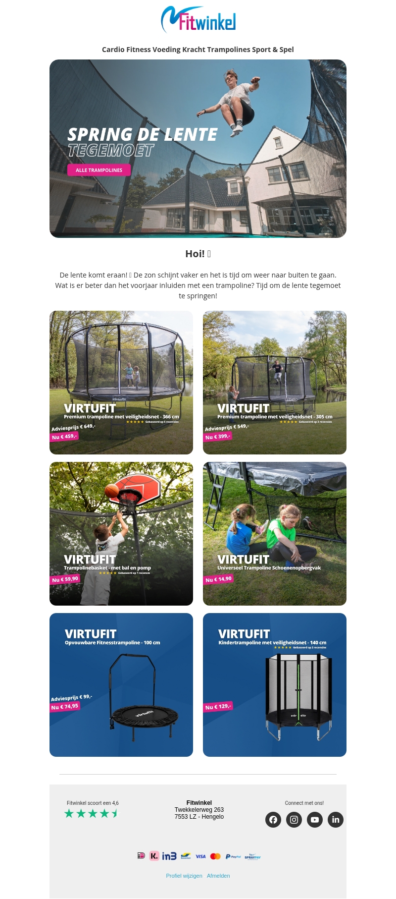 Springend het voorjaar in op de beste trampolines! β
Springend het voorjaar in op de beste trampolines! β