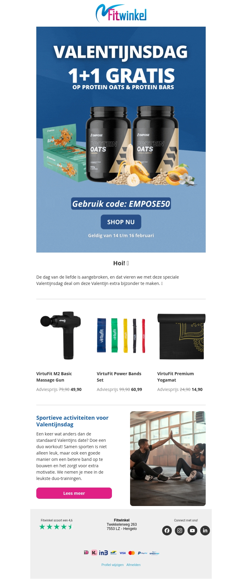 Valentijnsdag bij Fitwinkel ❤️ Valentijnsdag bij Fitwinkel ❤️