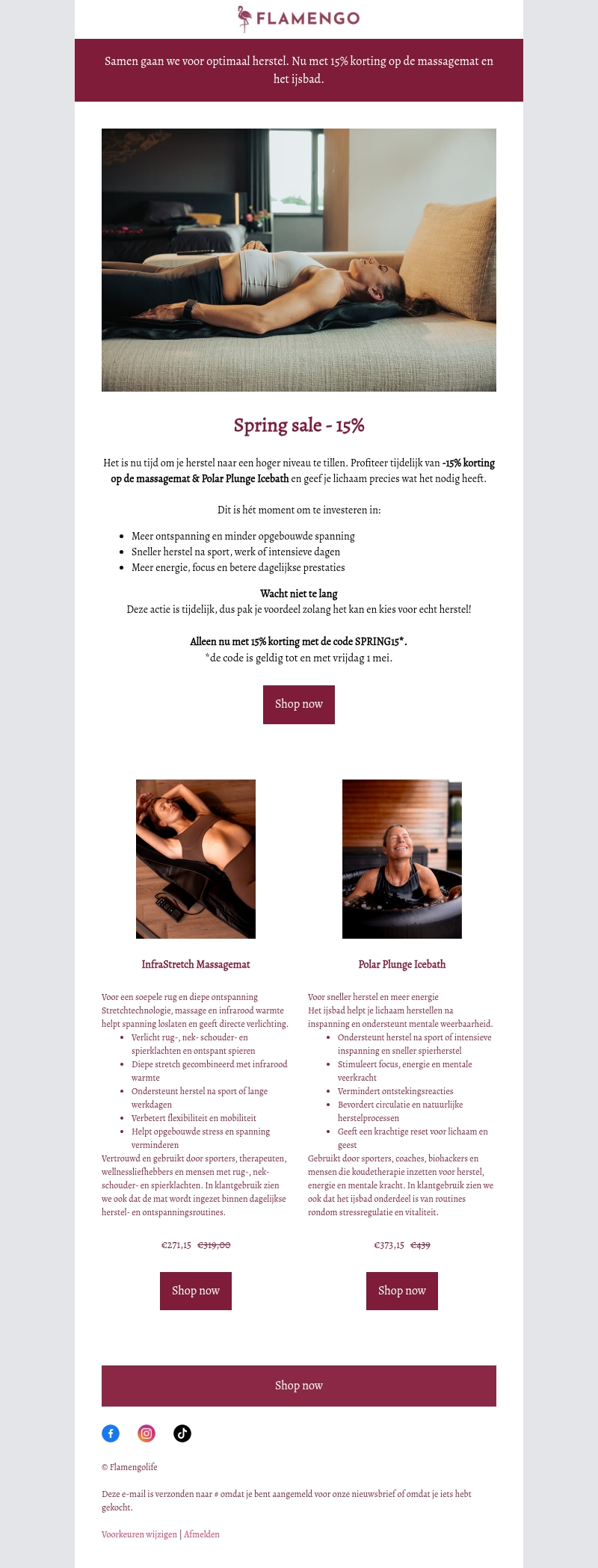 MASSAGEMAT & IJSBAD SALE -15% | Upgrade je herstel! MASSAGEMAT & IJSBAD SALE -15% | Upgrade je herstel!
