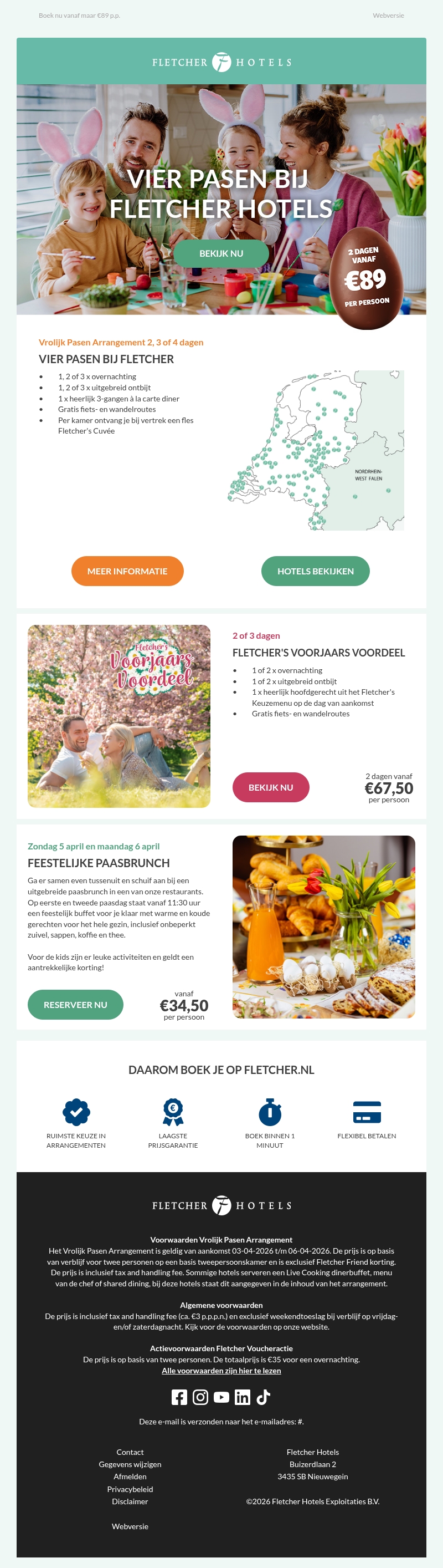 Pasen vier je bij Fletcher Hotels Pasen vier je bij Fletcher Hotels