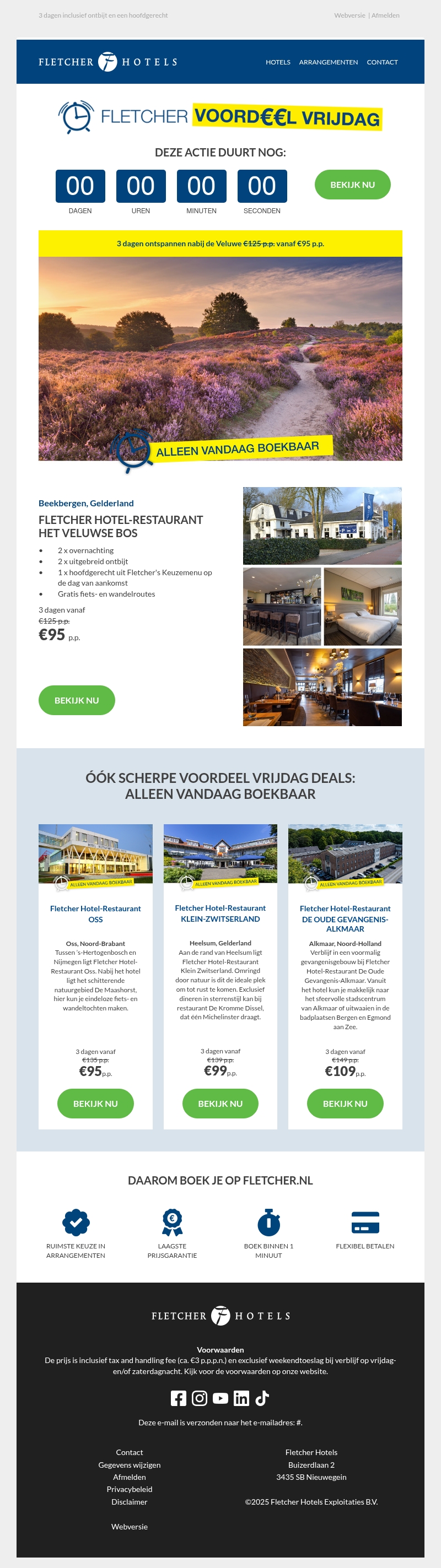 Alleen vandaag te boeken: 3 dagen ontspannen nabij de Veluwe voor €95 p.p. Alleen vandaag te boeken: 3 dagen ontspannen nabij de Veluwe voor €95 p.p.