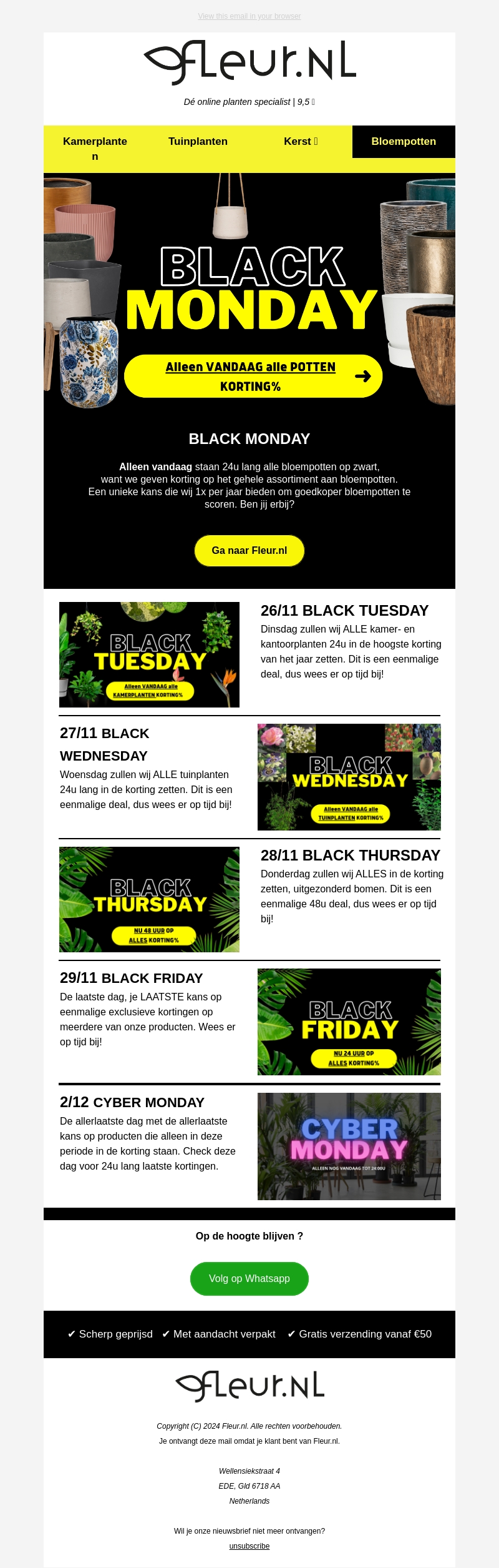 Black MONDAY - 24 uur KORTING op ALLE bloempotten🪴 Black MONDAY - 24 uur KORTING op ALLE bloempotten🪴