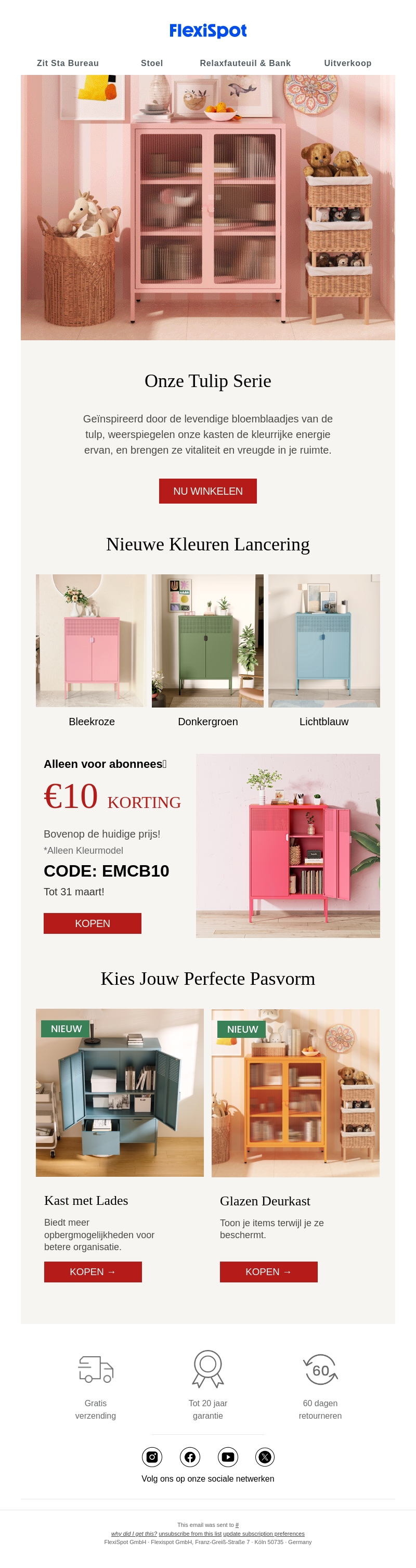 De mooiste Tulip kasten — Tot € 40 korting De mooiste Tulip kasten — Tot € 40 korting