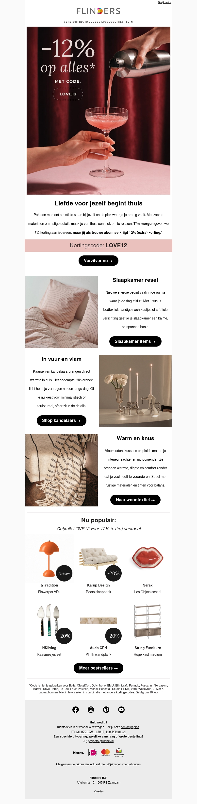 12% EXTRA valentijnskorting* op design 😍 12% EXTRA valentijnskorting* op design 😍