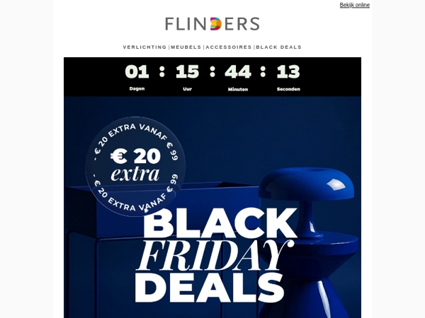 Yes! Jij krijgt € 20 EXTRA korting 😍