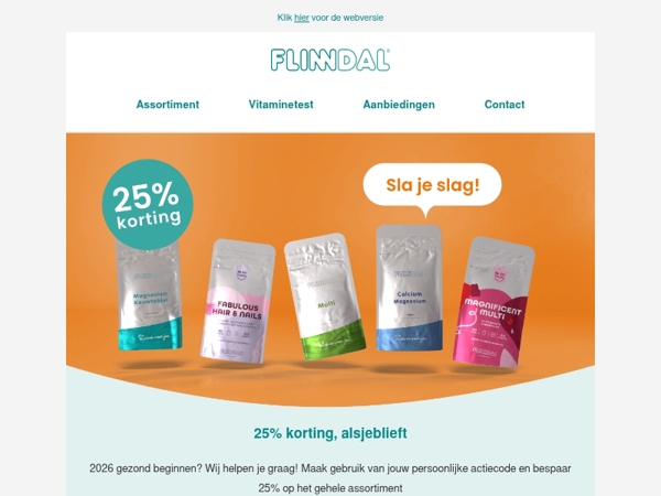 25% korting | Voordelig vitamines en mineralen bestellen? 💚🥦