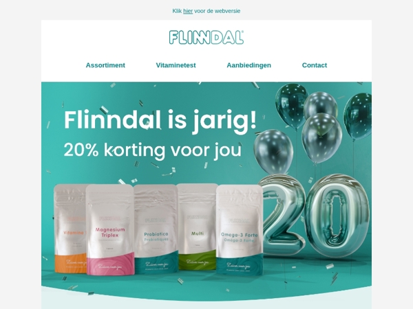 20% korting op het gehele assortiment 🎉