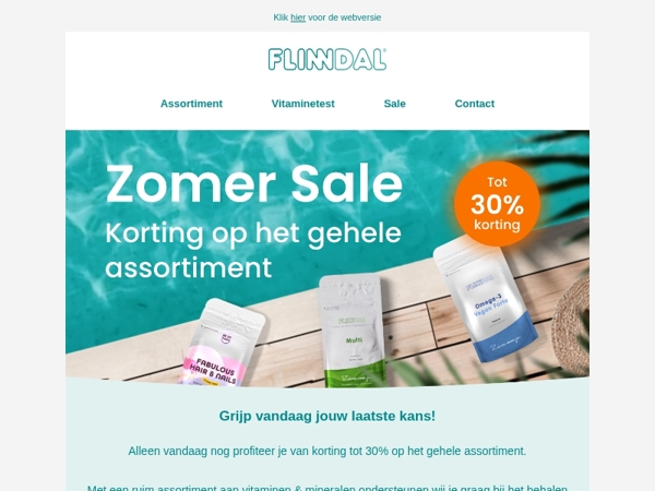 Korting op het gehele assortiment ☀️