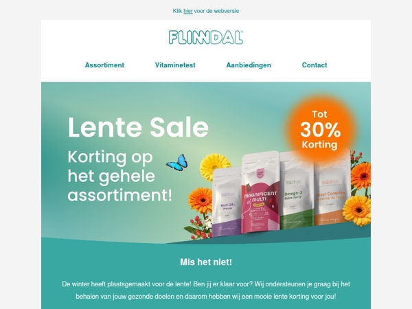 Lente sale 🌸 Tot 30% korting 