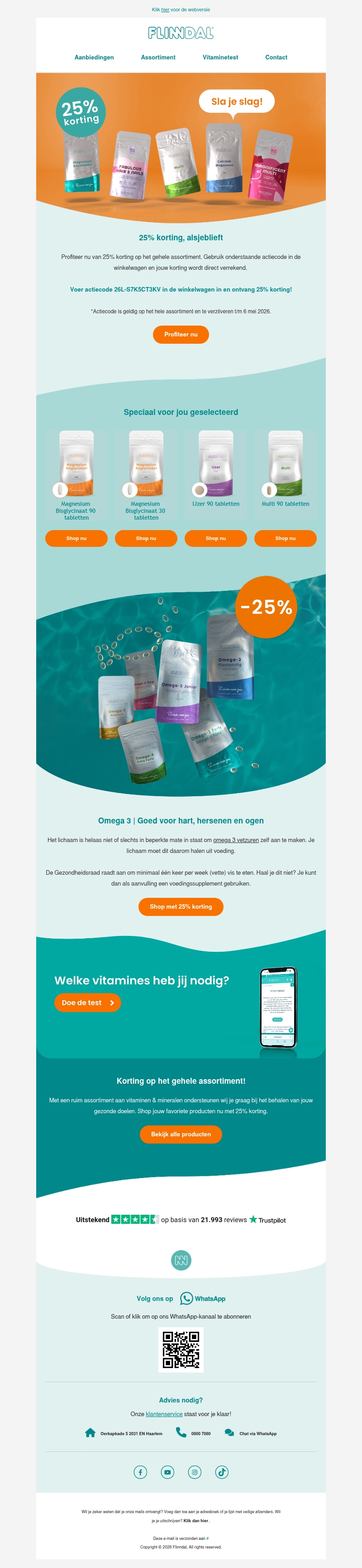 25% korting | Voordelig vitamines en mineralen bestellen? 💚🥦 25% korting | Voordelig vitamines en mineralen bestellen? 💚🥦