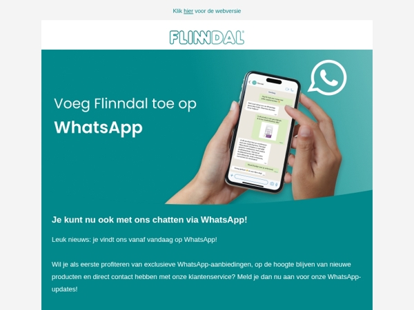 ✅ Flinndal op Whatsapp  - Voeg ons toe en ontvang 10% korting! 