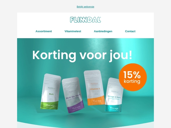 15% korting voor jou! 💥