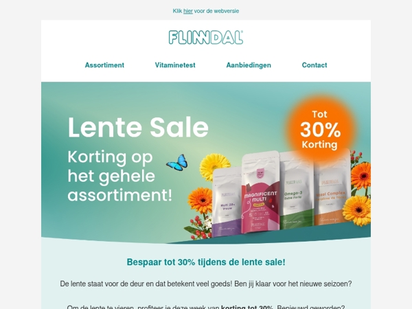 Tot 30% korting op het gehele assortiment ☀️