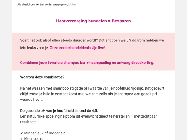 Haarverzorging bundelen