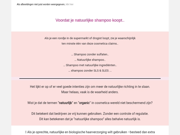 Voordat je natuurlijke shampoo koopt..
