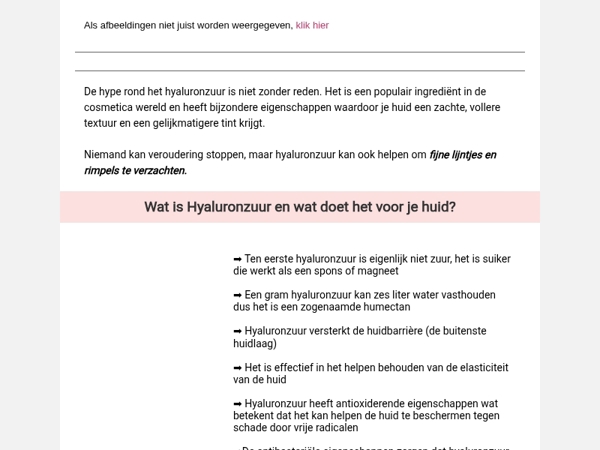 Hype over het Hyaluronzuur