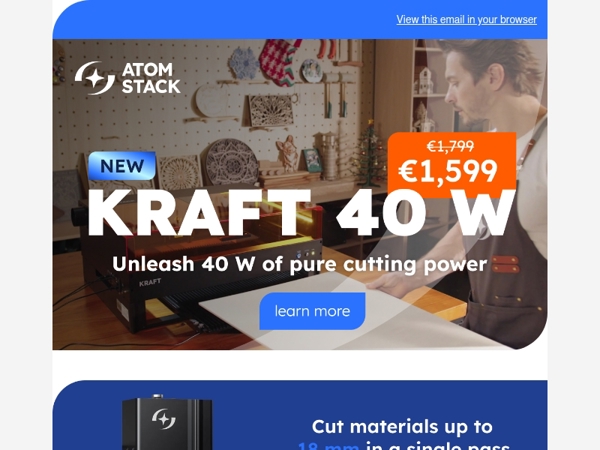 Cut up to 18 mm materials NOW! 📏