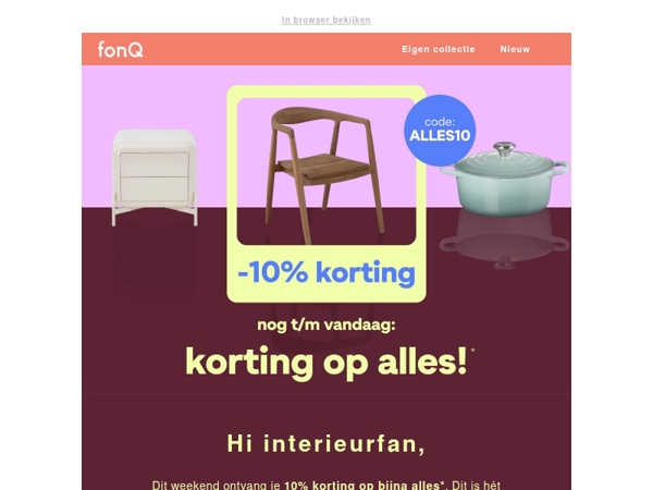 Laatste uren: 10% korting met ALLES10