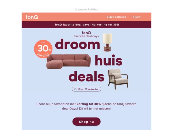 De fonQ favorite deal days zijn begonnen!
