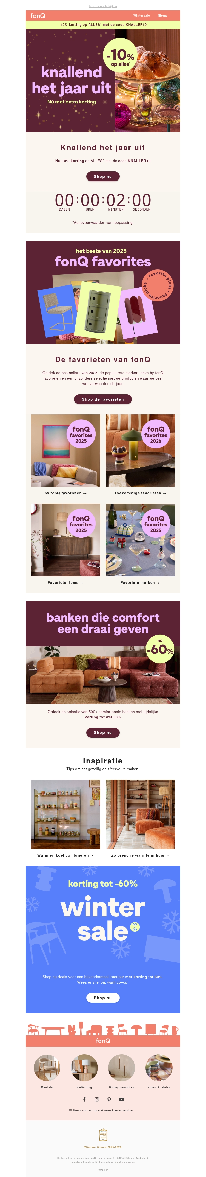 Knallend het jaar uit: nu 10% korting op ALLES* Knallend het jaar uit: nu 10% korting op ALLES*