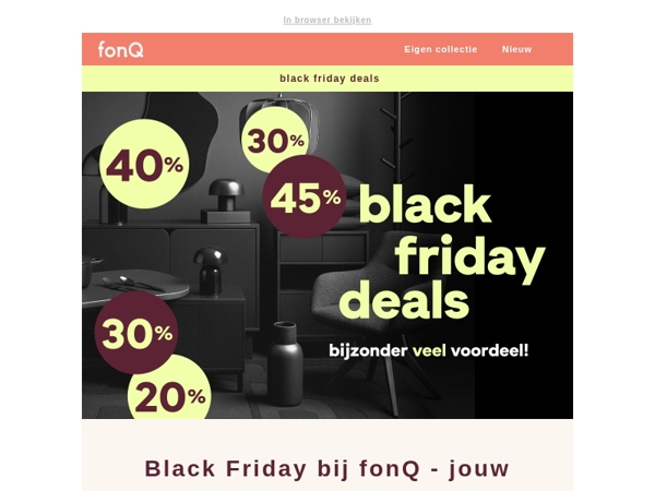 Bijzonder veel voordeel: black friday deals bij fonQ