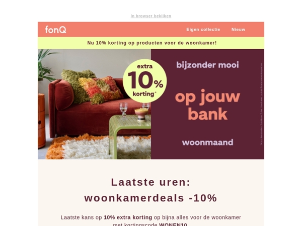 Laatste uren! Woonkamerdeals -10%