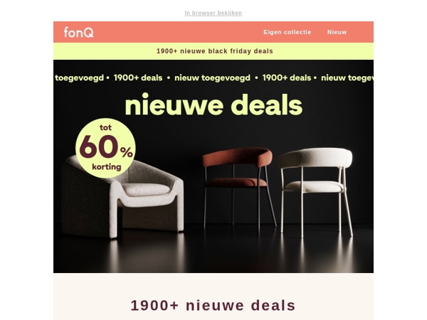 1900+ nieuwe black friday deals ⚠️ Wees er snel bij!