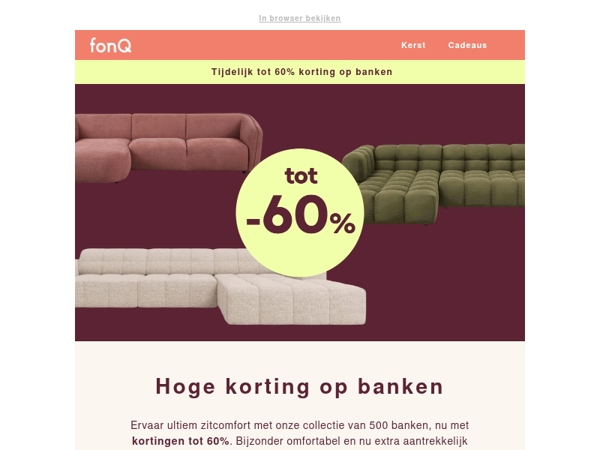 Tijdelijk tot 60% korting op banken