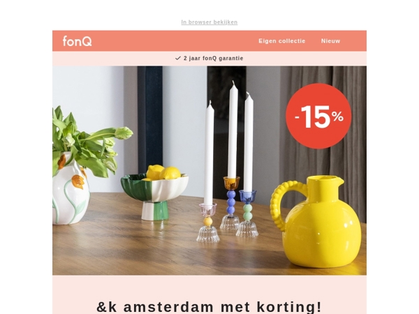 Shop &k amsterdam nu met 15% korting