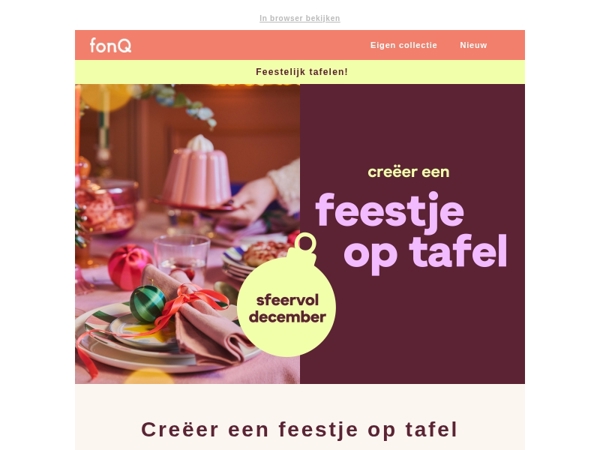 Creëer een feestje op tafel!