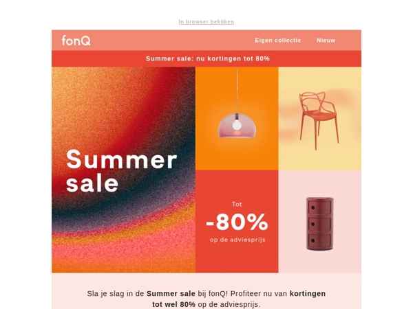 Summer sale: tot 80% op de laatste items!