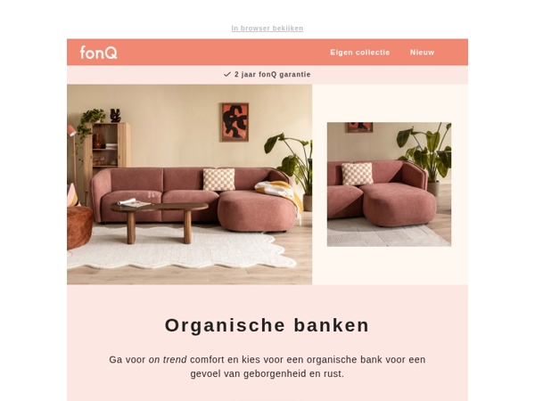 Organische banken voor on trend comfort